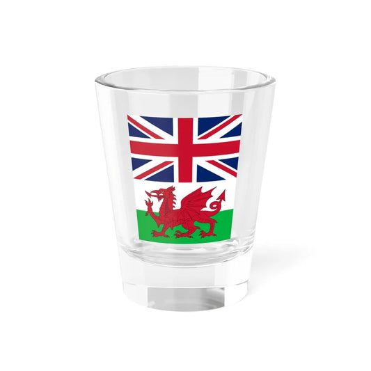 Flags of the United Kingdom and Wales (United Kingdom) Shot Glass 1.5oz 1.5oz - Go Mug Yourself