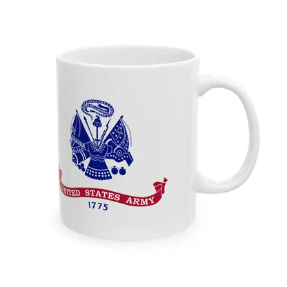 Flags of USA and the US Army 16-9 ratio (United States) White Coffee Mug - Go Mug Yourself