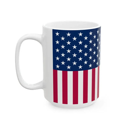 Flags of USA and the US Army 16-9 ratio (United States) White Coffee Mug - Go Mug Yourself