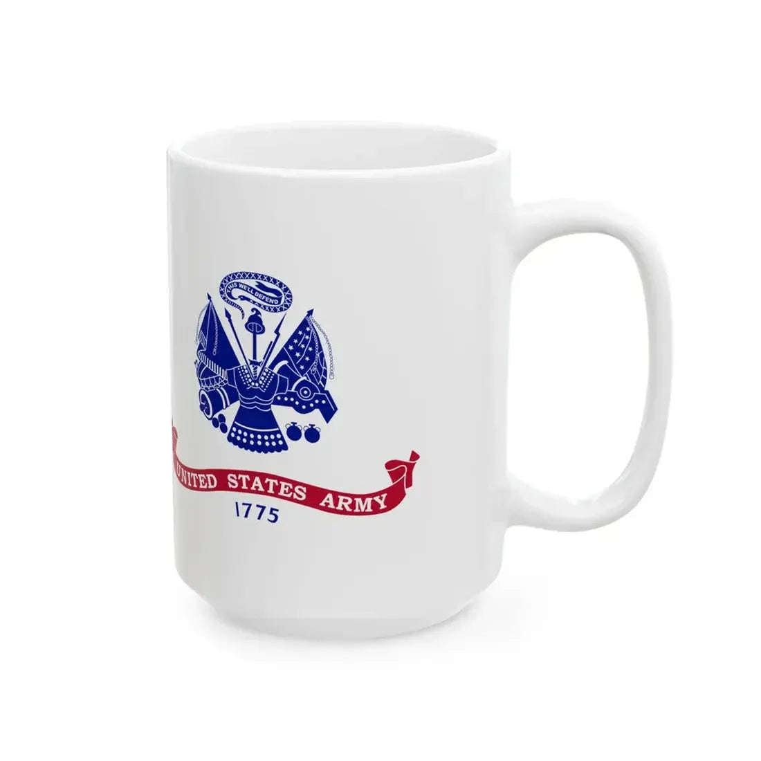 Flags of USA and the US Army 16-9 ratio (United States) White Coffee Mug - Go Mug Yourself
