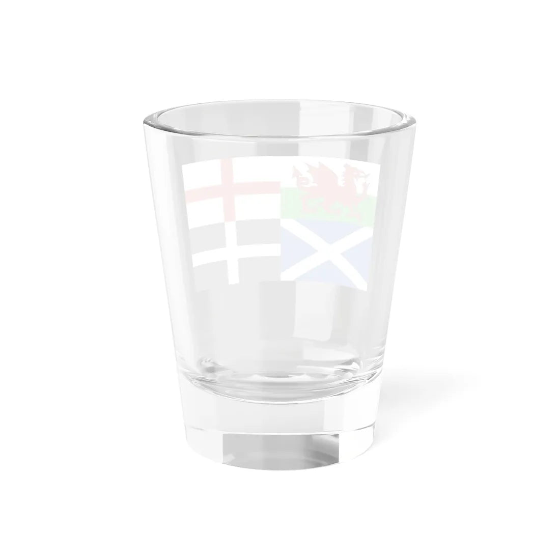 Flags of Wales England Scotland and Cornwall (England) Shot Glass 1.5oz - Go Mug Yourself