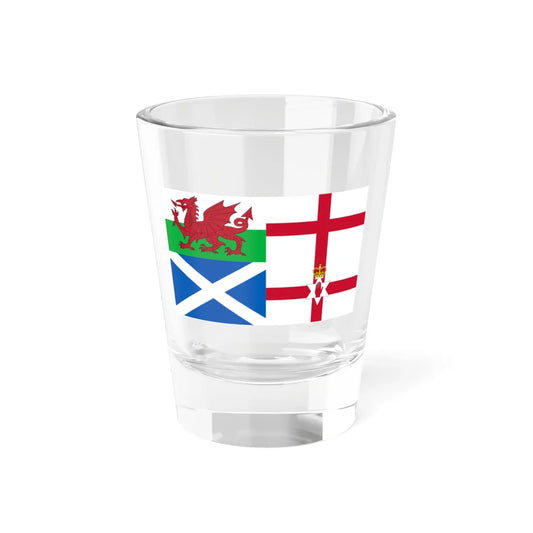 Flags of Wales England Scotland and Northern Ireland (England) Shot Glass 1.5oz 1.5oz - Go Mug Yourself