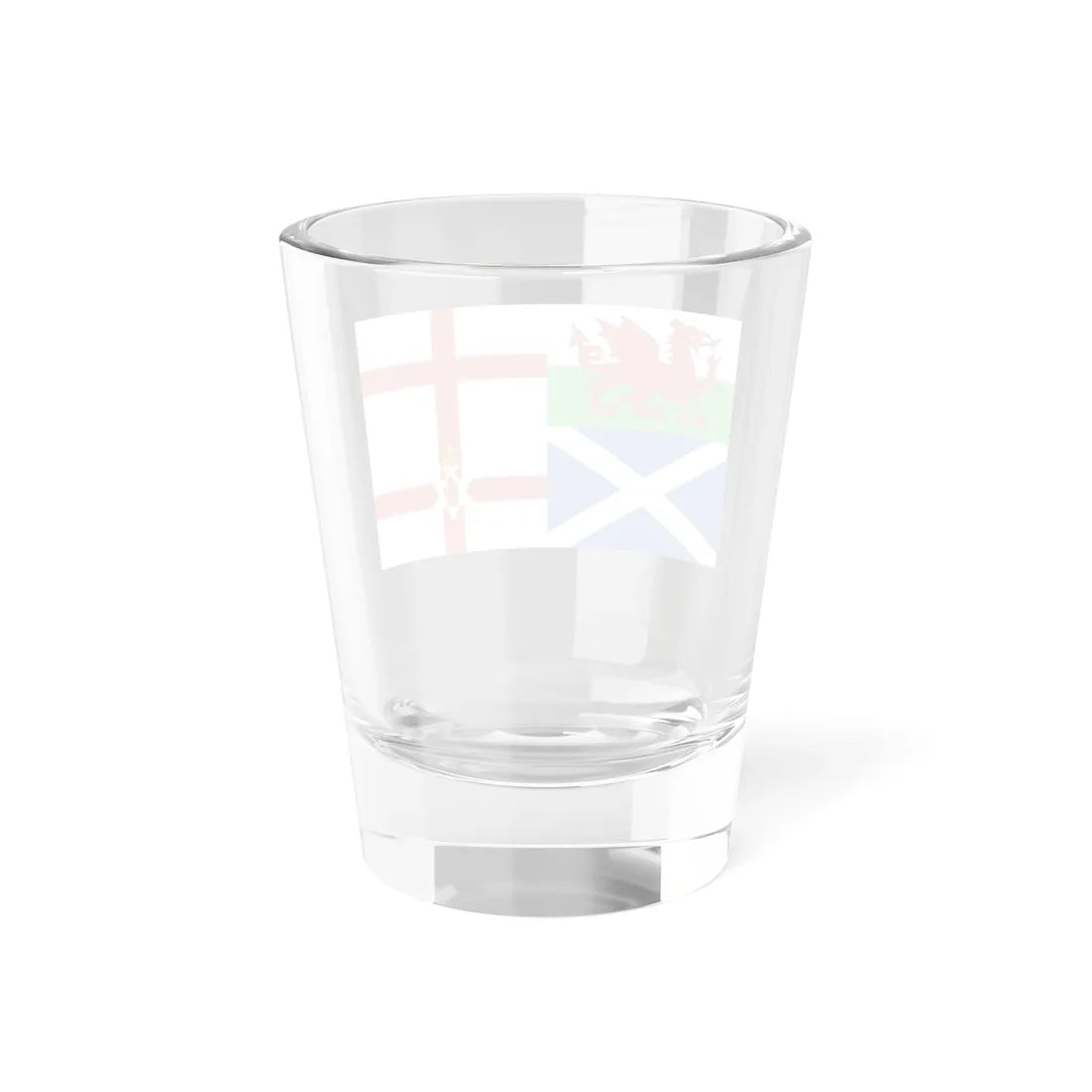 Flags of Wales England Scotland and Northern Ireland (England) Shot Glass 1.5oz - Go Mug Yourself