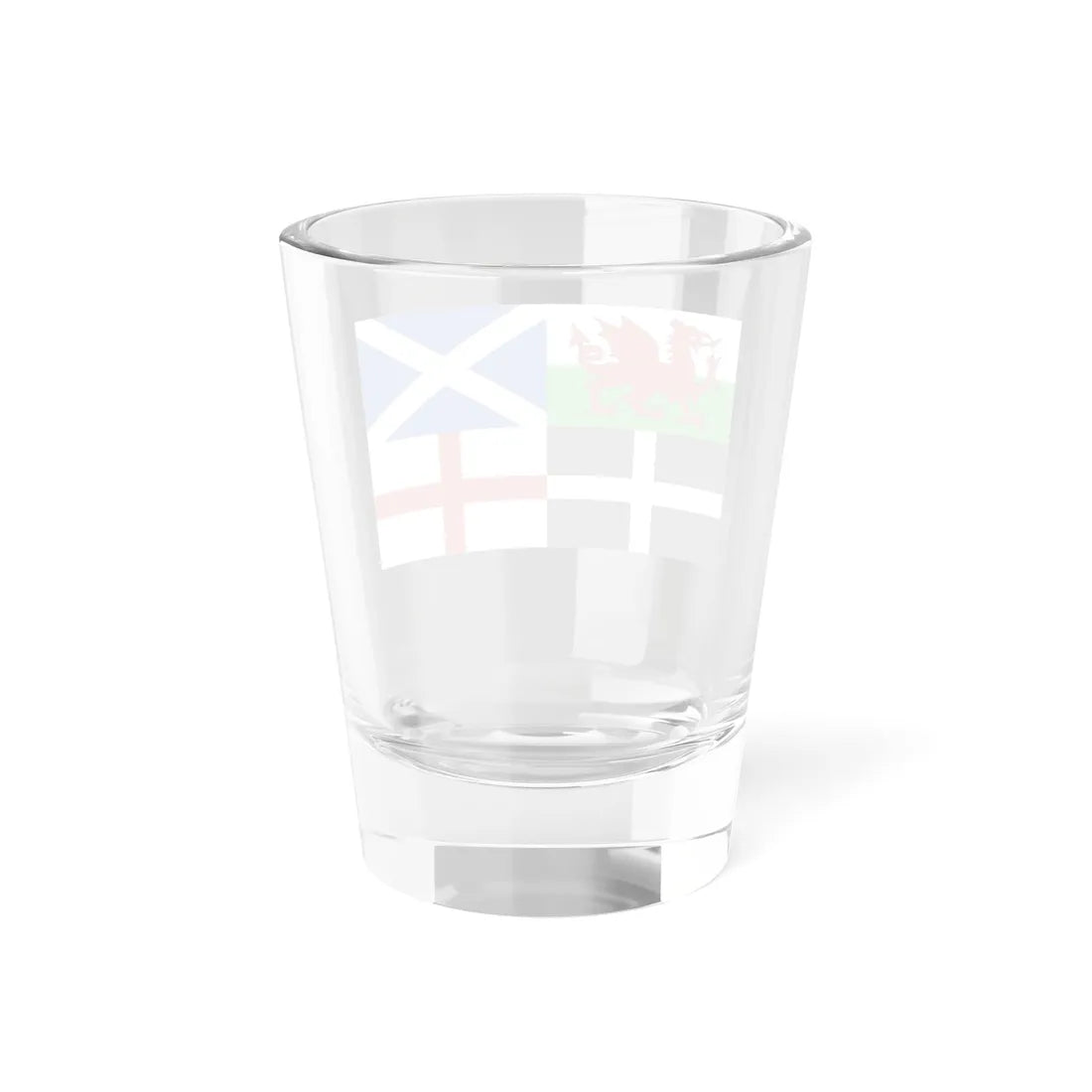 Flags of Wales Scotland Cornwall and England (England) Shot Glass 1.5oz - Go Mug Yourself
