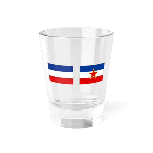 Flags of Yugoslavia (Yugoslavia) Shot Glass 1.5oz 1.5oz - Go Mug Yourself