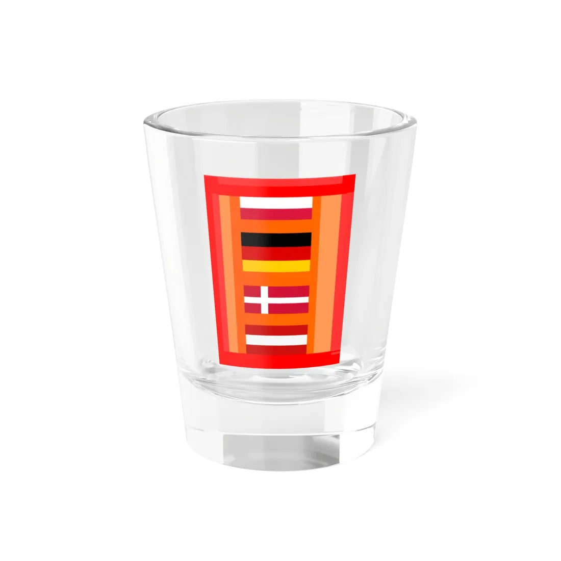 Flags POL DEU DAN AUS (Austria) Shot Glass 1.5oz 1.5oz - Go Mug Yourself