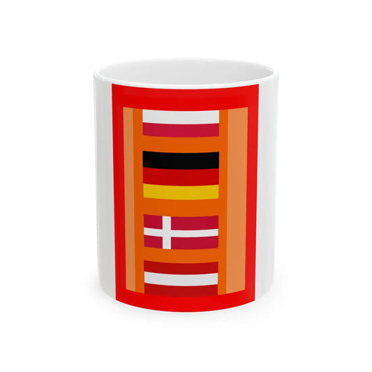 Flags POL DEU DAN AUS (Austria) White Coffee Mug 11oz - Go Mug Yourself