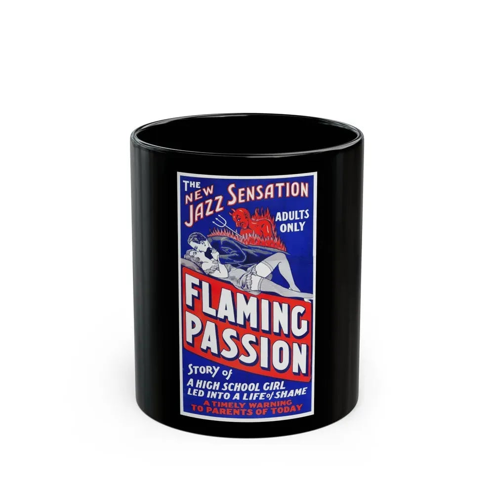 FLAMING PASSION 1923 Movie Poster - Black Coffee Mug 11oz - Go Mug Yourself