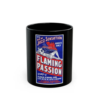 FLAMING PASSION 1923 Movie Poster - Black Coffee Mug 11oz - Go Mug Yourself