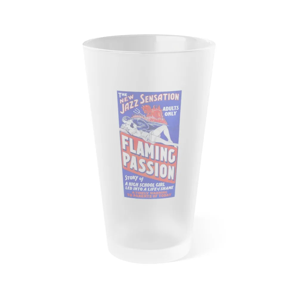 FLAMING PASSION 1923 Movie Poster - Frosted Pint Glass 16oz-16oz-Frosted-Go Mug Yourself