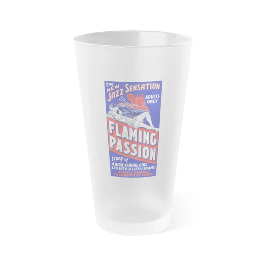 FLAMING PASSION 1923 Movie Poster - Frosted Pint Glass 16oz-16oz-Frosted-Go Mug Yourself