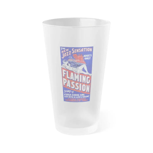 FLAMING PASSION 1923 Movie Poster - Frosted Pint Glass 16oz 16oz Frosted - Go Mug Yourself