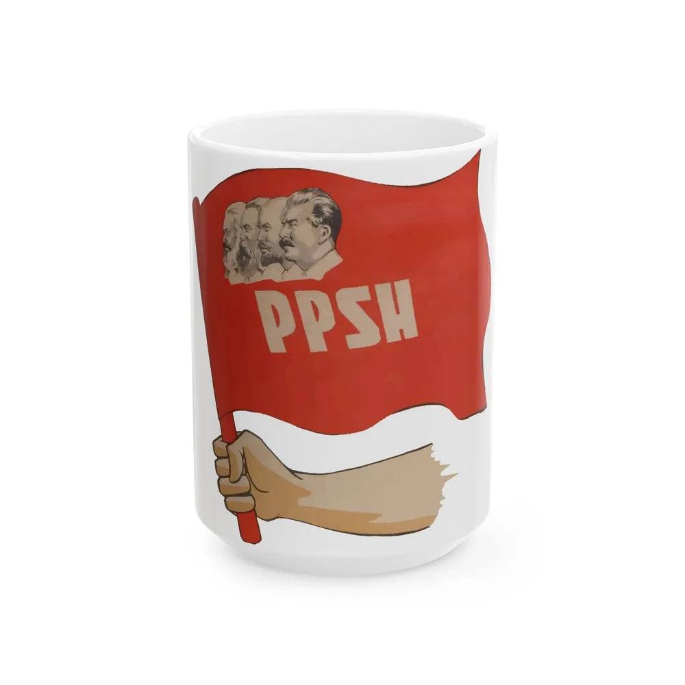 Flamuri Fitimtar (Albania) White Coffee Mug 15oz - Go Mug Yourself