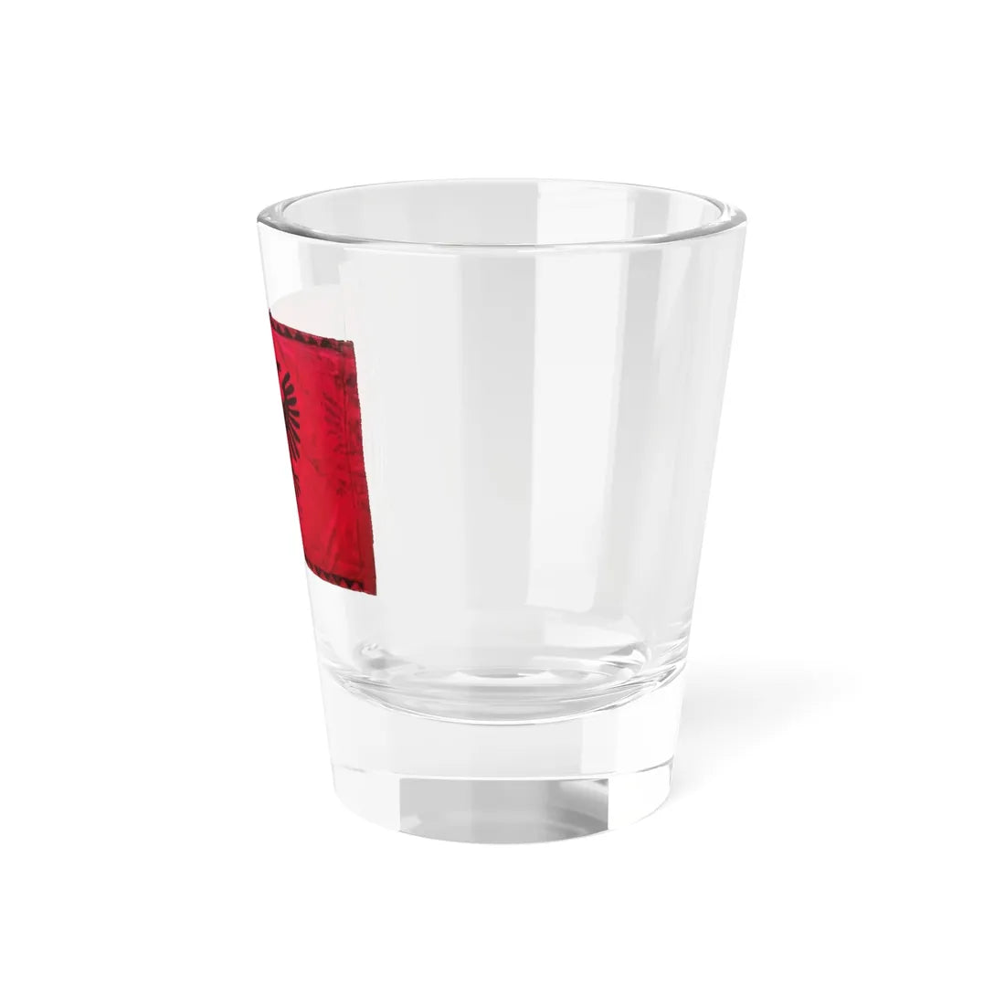 Flamuri i Batalionit Sulmues Ushtarak Erzeni (Albania) Shot Glass 1.5oz - Go Mug Yourself