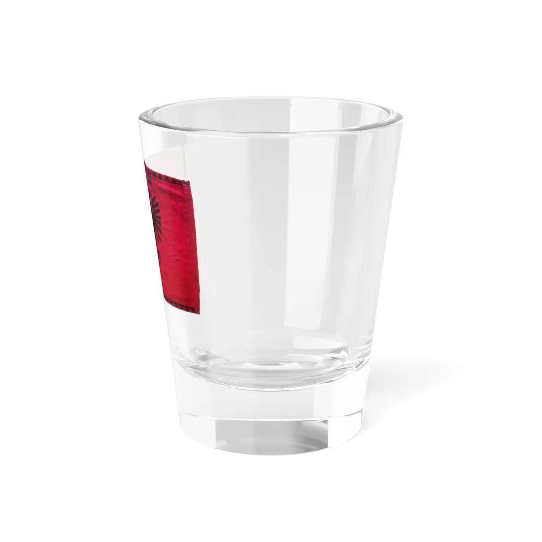 Flamuri i Batalionit Sulmues Ushtarak Vjosa (Albania) Shot Glass 1.5oz - Go Mug Yourself