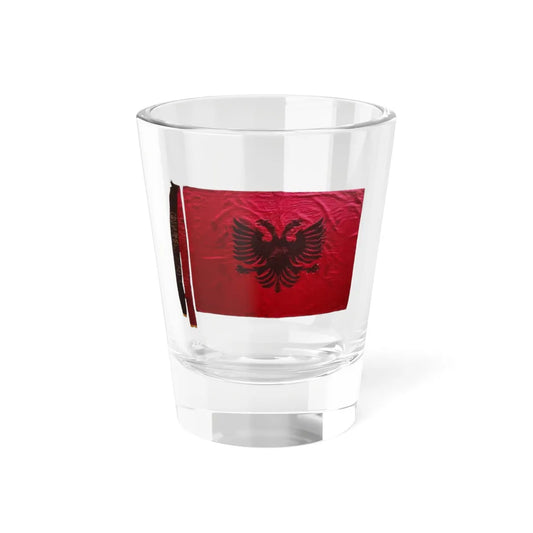 Flamuri i Batalionit të Xhandarmërisë Kosova (Albania) Shot Glass 1.5oz 1.5oz - Go Mug Yourself