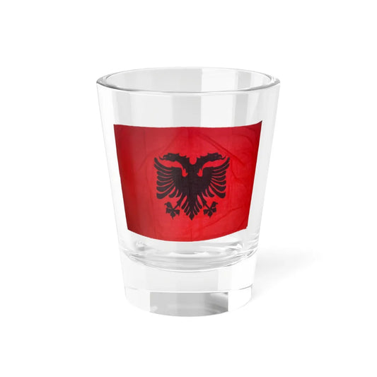 Flamuri i Komunitetit Shqiptar në Amerikë (Albania) Shot Glass 1.5oz 1.5oz - Go Mug Yourself