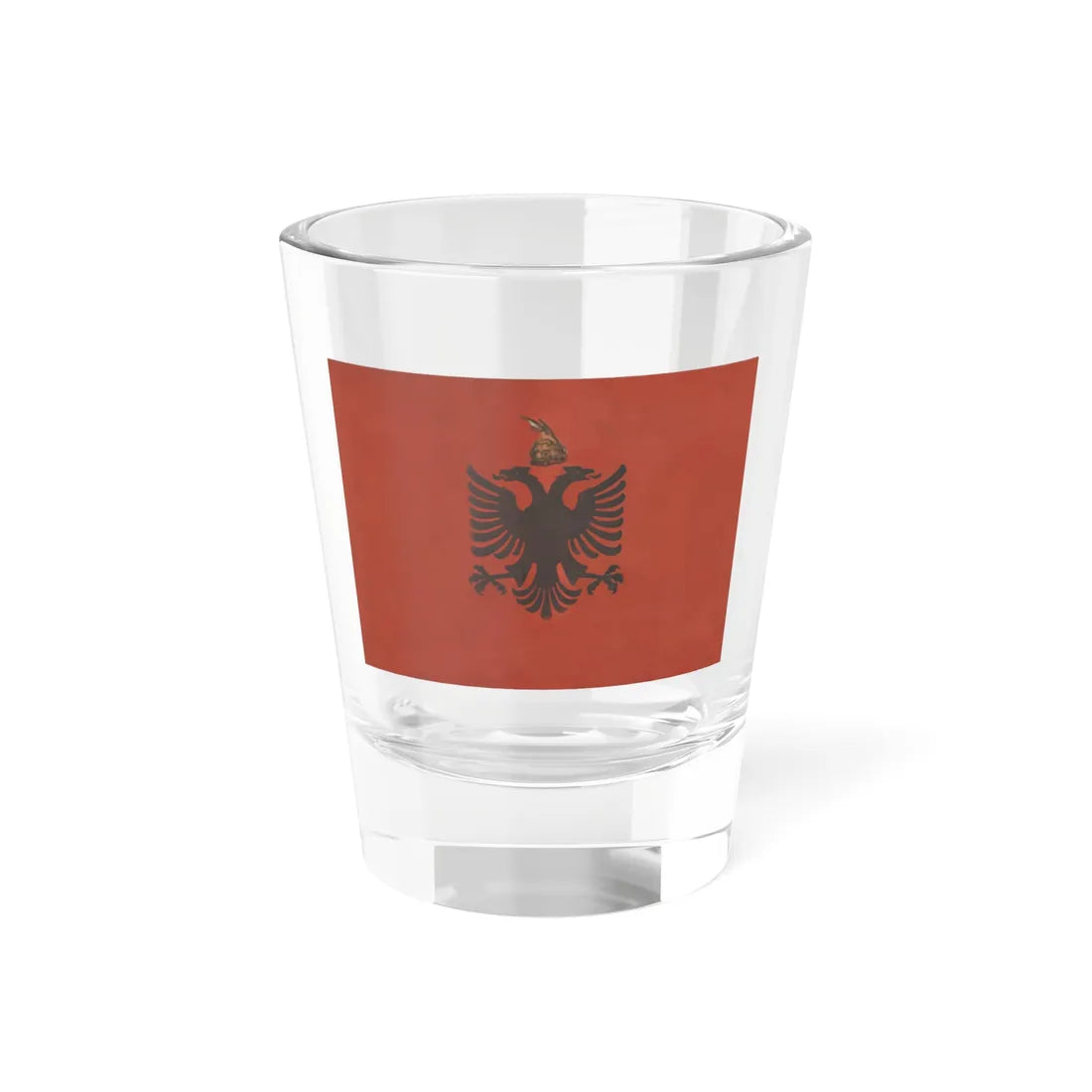 Flamuri i Mbretnisë Shqiptare (Albania) Shot Glass 1.5oz 1.5oz - Go Mug Yourself