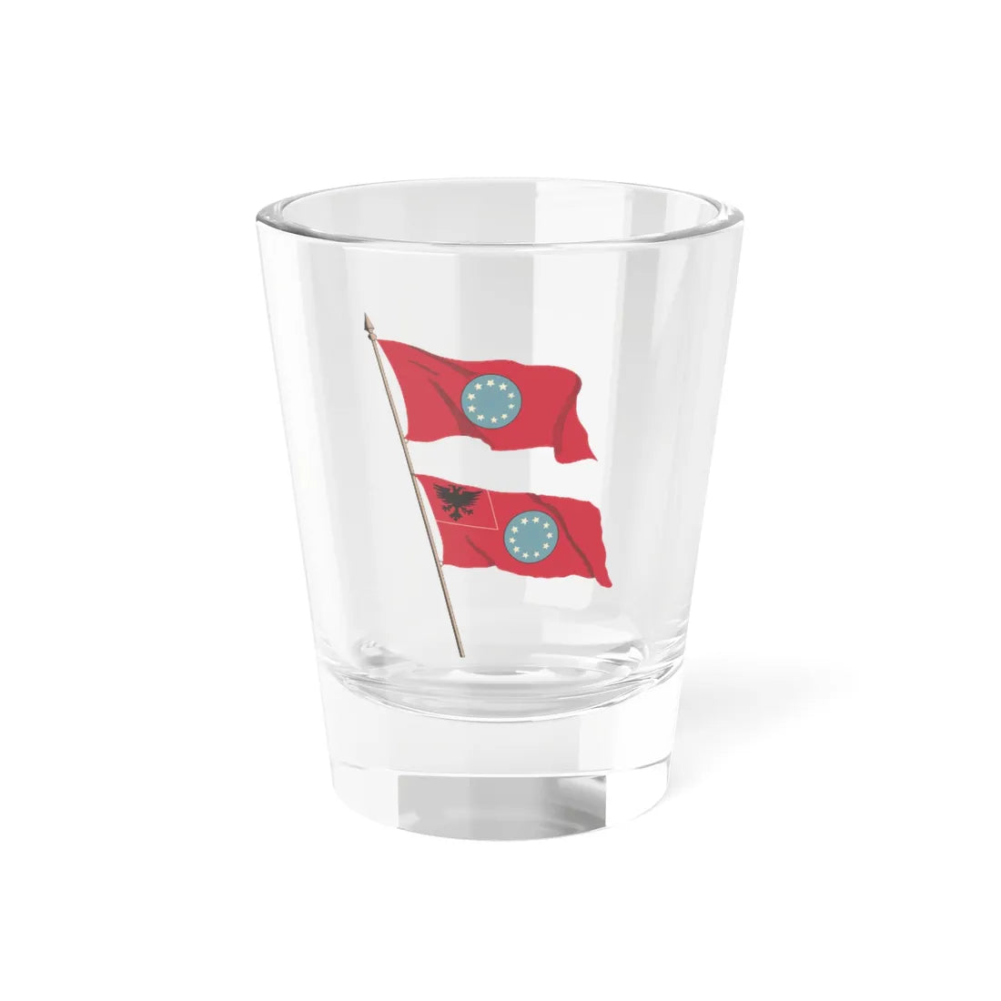Flamuri i Partis Nacional-Ballkanike Shqiptare 1929 (Albania) Shot Glass 1.5oz 1.5oz - Go Mug Yourself