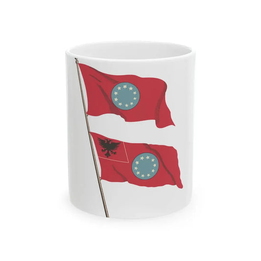 Flamuri i Partis Nacional-Ballkanike Shqiptare 1929 (Albania) White Coffee Mug 11oz - Go Mug Yourself