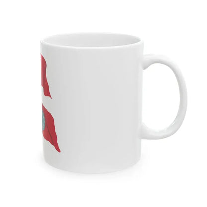 Flamuri i Partis Nacional-Ballkanike Shqiptare 1929 (Albania) White Coffee Mug - Go Mug Yourself