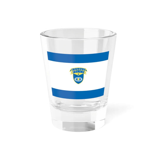 Flamuri i Policisë së Kosovës (Kosovo) Shot Glass 1.5oz 1.5oz - Go Mug Yourself