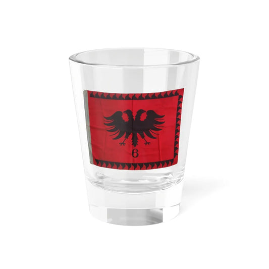 Flamuri i Regjimentit të 6-të (Albania) Shot Glass 1.5oz 1.5oz - Go Mug Yourself