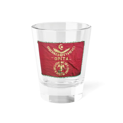 Flamuri i Shoqërisë Drita 1884 (Albania) Shot Glass 1.5oz 1.5oz - Go Mug Yourself