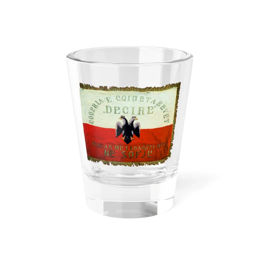 Flamuri i Shoqërisë Dëshira 1904 (Albania) Shot Glass 1.5oz 1.5oz - Go Mug Yourself