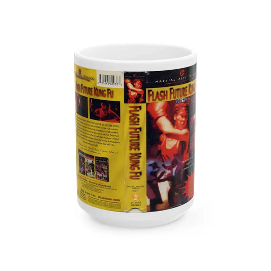FLASH FUTURE KUNG FU (VHS COVER) - White Coffee Mug 15oz - Go Mug Yourself