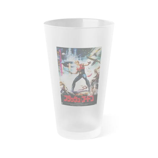 FLASH GORDON (ASIAN) 1936 Movie Poster - Frosted Pint Glass 16oz-16oz-Frosted-Go Mug Yourself