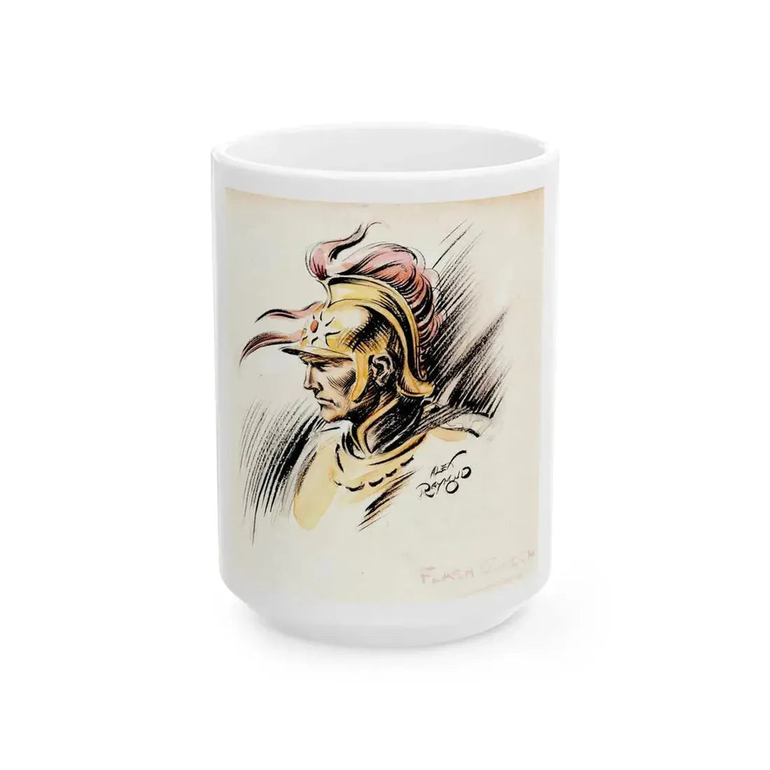 Flash Gordon Illustration (circa 1930s) - White Coffee Mug 15oz - Go Mug Yourself