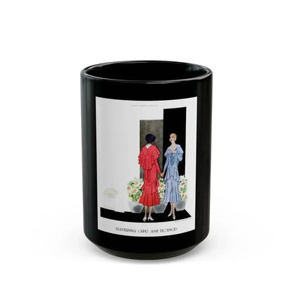 Flattering Capes And Flounces, McCall's, April 1930 - Black Coffee Mug 15oz - Go Mug Yourself