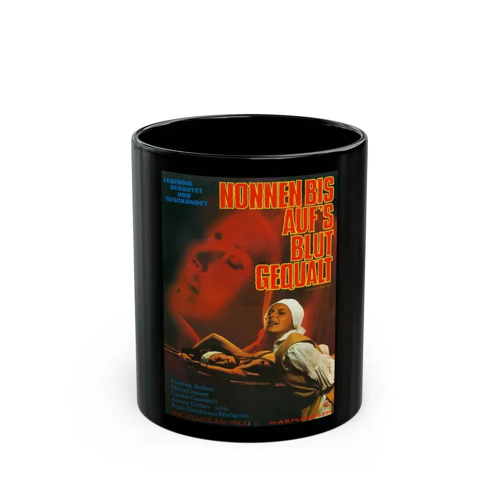 FLAVIA THE HERETIC (GERMAN) 1974 Movie Poster - Black Coffee Mug 11oz - Go Mug Yourself