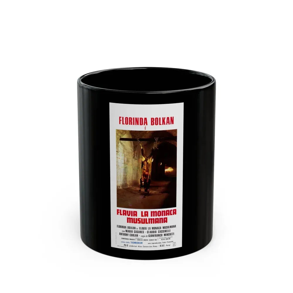 FLAVIA THE HERETIC (ITALIAN) 1974 Movie Poster - Black Coffee Mug 11oz - Go Mug Yourself
