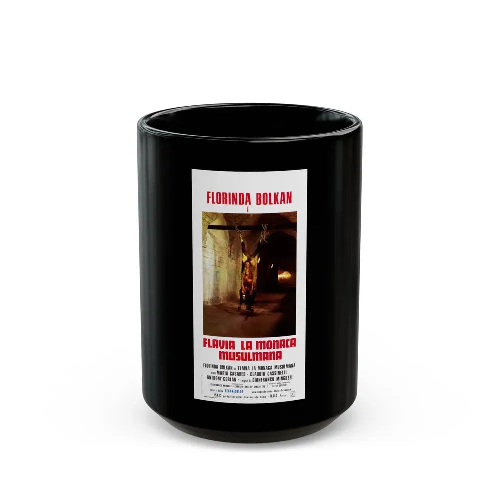 FLAVIA THE HERETIC (ITALIAN) 1974 Movie Poster - Black Coffee Mug 15oz - Go Mug Yourself