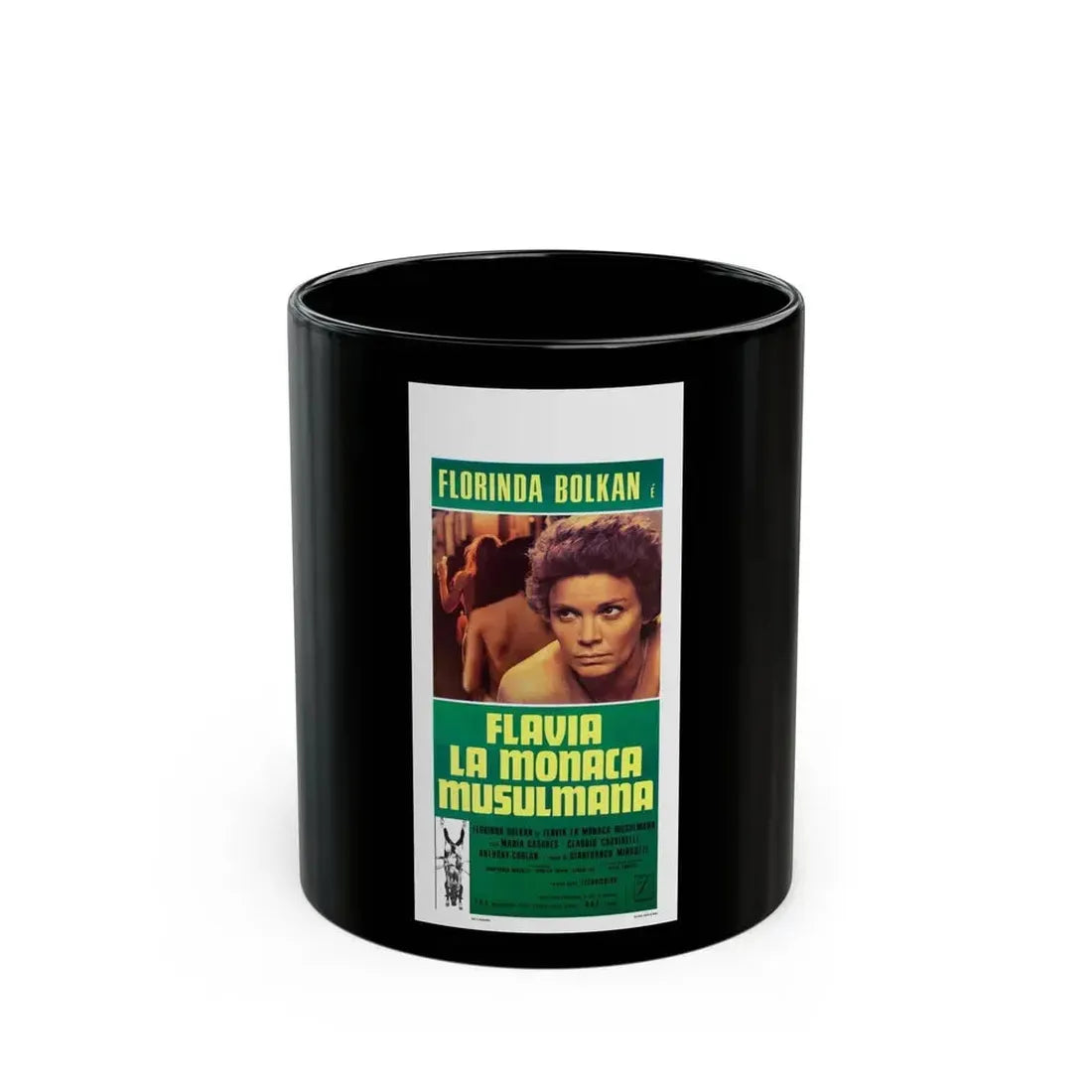 FLAVIA THE HERETIC (ITALIAN) (2) 1974 Movie Poster - Black Coffee Mug 11oz - Go Mug Yourself