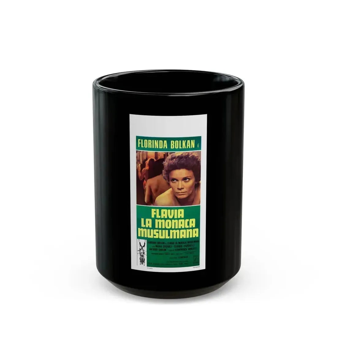 FLAVIA THE HERETIC (ITALIAN) (2) 1974 Movie Poster - Black Coffee Mug 15oz - Go Mug Yourself