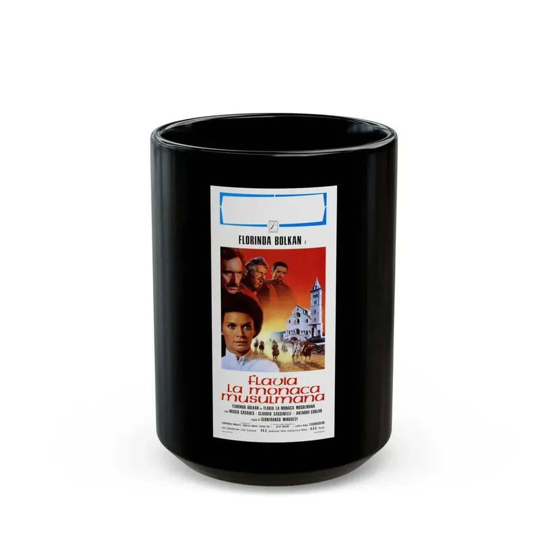 FLAVIA THE HERETIC (ITALIAN) (3) 1974 Movie Poster - Black Coffee Mug 15oz - Go Mug Yourself