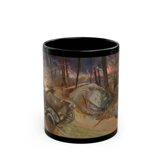 Fleeing the Fire, 1923 - Black Coffee Mug 11oz - Go Mug Yourself