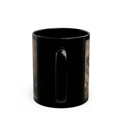 Fleeing the Fire, 1923 - Black Coffee Mug - Go Mug Yourself