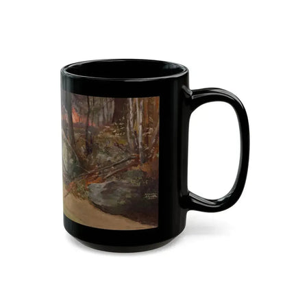Fleeing the Fire, 1923 - Black Coffee Mug - Go Mug Yourself
