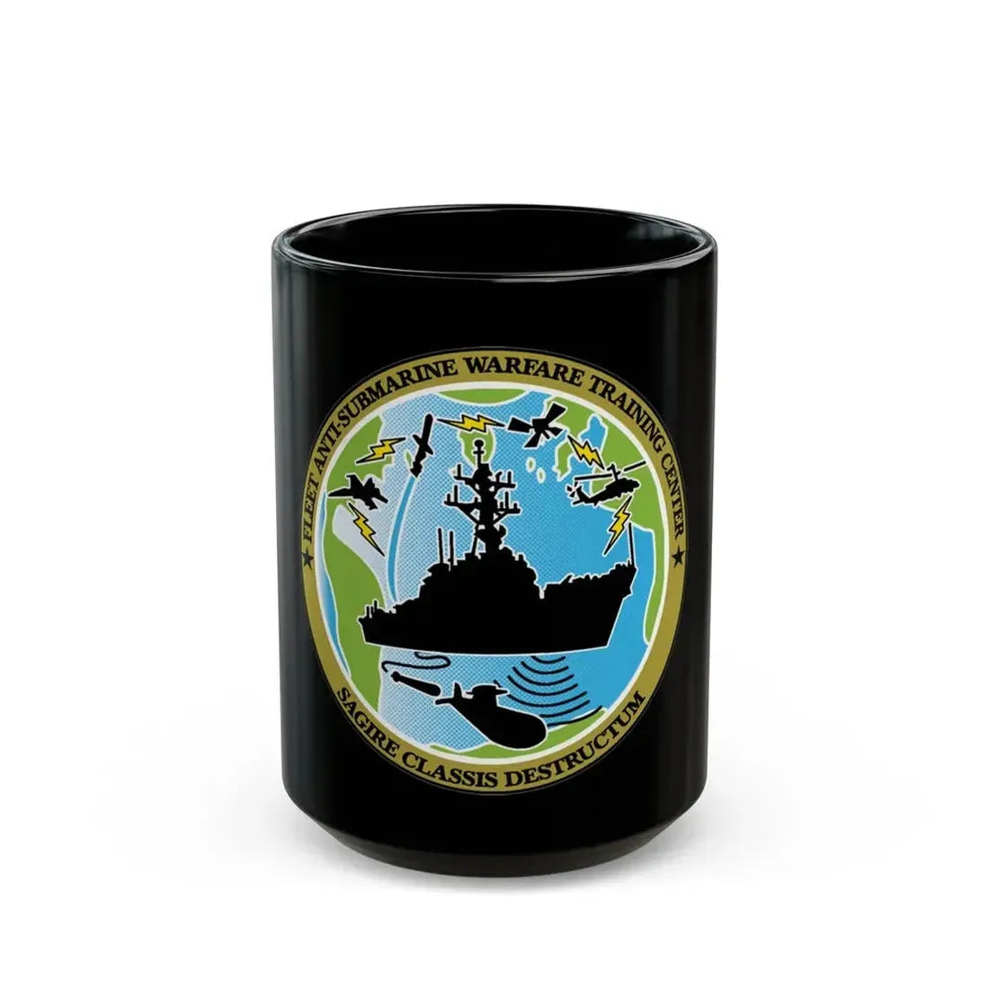 Fleet Anti Submarine Warfare Training Center (U.S. Navy) Black Coffee Mug 15oz - Go Mug Yourself