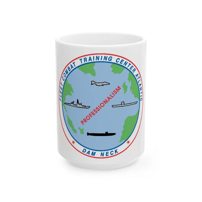 Fleet Combat Trng Ctr Atlantic Dam Neck (U.S. Navy) White Coffee Mug-15oz-Go Mug Yourself