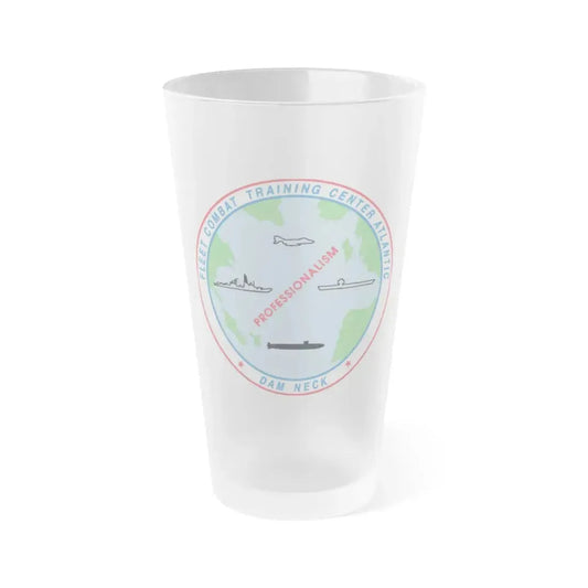 Fleet Combat Trng Ctr Atlantic Dam Neck (U.S. Navy) Frosted Pint Glass 16oz Default Title - Go Mug Yourself