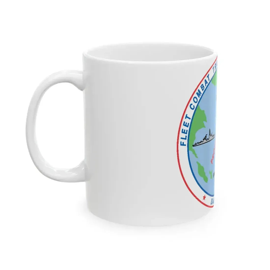 Fleet Combat Trng Ctr Atlantic Dam Neck (U.S. Navy) White Coffee Mug - Go Mug Yourself