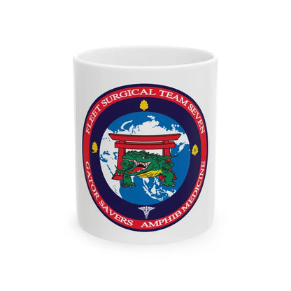 Fleet Surgical Team 7 (U.S. Navy) White Coffee Mug-11oz-Go Mug Yourself