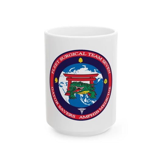 Fleet Surgical Team 7 (U.S. Navy) White Coffee Mug-15oz-Go Mug Yourself