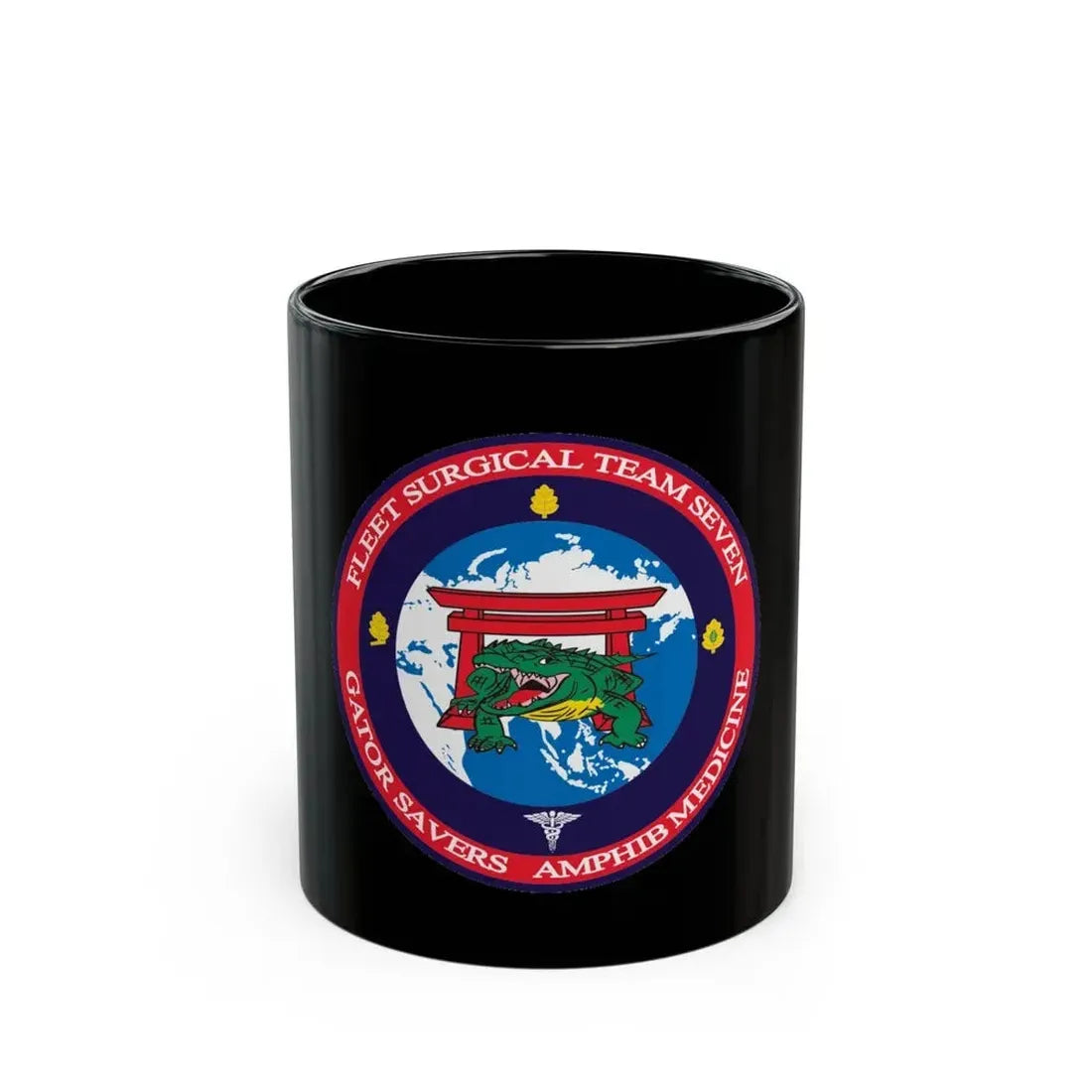 Fleet Surgical Team 7 (U.S. Navy) Black Coffee Mug 11oz - Go Mug Yourself