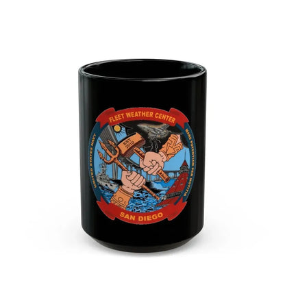 Fleet Weather Center San Diego (U.S. Navy) Black Coffee Mug 15oz - Go Mug Yourself
